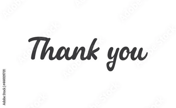 Fototapeta Thank you quote. Hand drawn calligraphic lettering. Modern Calligraphy for thanks message. Vector illustration.