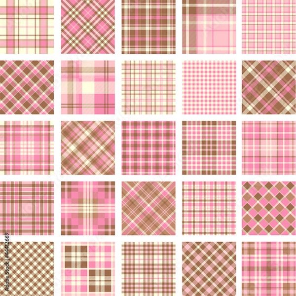 Obraz Big plaid pattern set