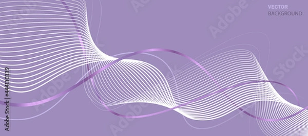 Obraz Business background lines wave abstract stripe design. Abstract purple background. Graphic design.  Vector illustration.