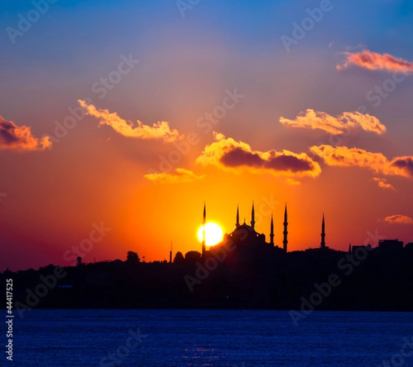 Obraz silhouette blue mosque
