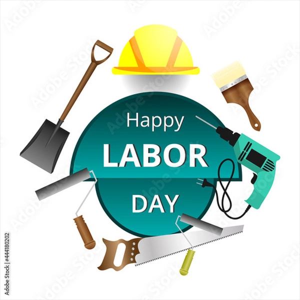 Obraz Happy Labor Day, Premium Vector