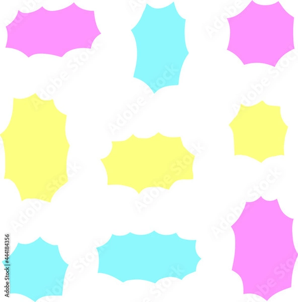 Fototapeta 【イラスト素材】漫画風ふきだし詰め合わせ　叫び・大声　カラフル