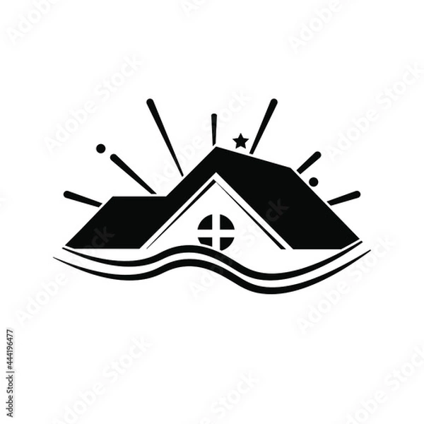 Obraz Eco-friendly homes. home vector,on blank background . Eps 10