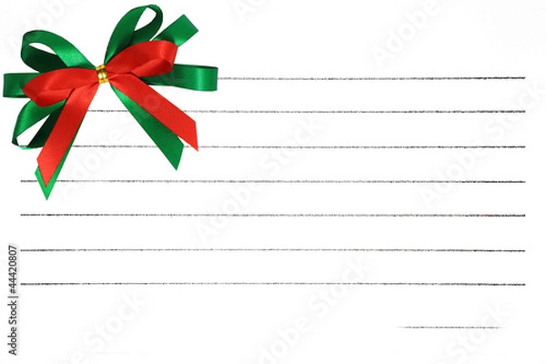 Obraz Colorful bow on notepaper