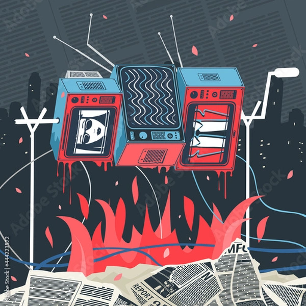 Obraz Vector Illustration Hot News Concept