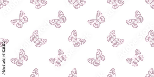 Fototapeta Butterfly seamless repeat pattern background