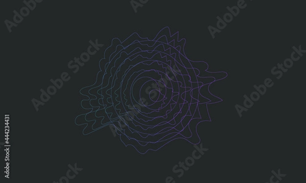 Fototapeta Vector abstract background with dynamic waves, line and particles. Illustration suitable for design. eps 10