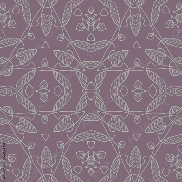 Obraz light seamless pattern of flowers on a lilac background