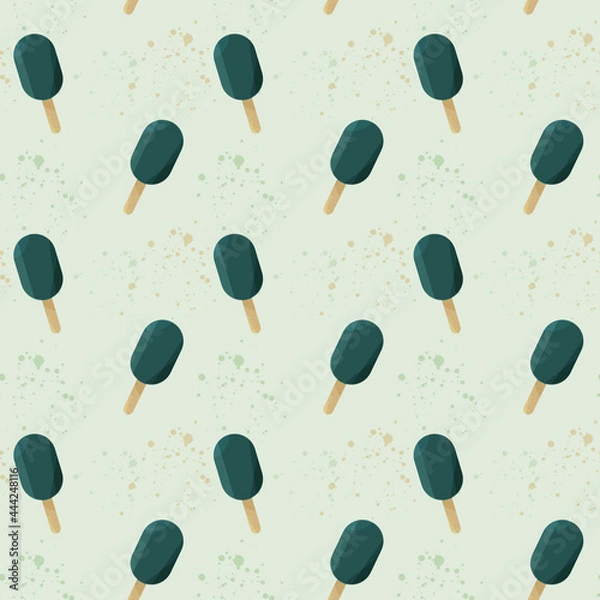 Obraz Seamless pattern with ice cream