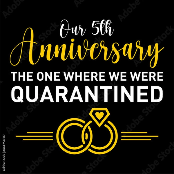 Obraz anniversary 5th quarantined
