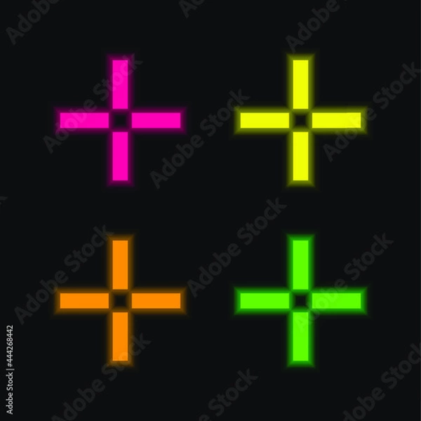 Fototapeta Bleed four color glowing neon vector icon