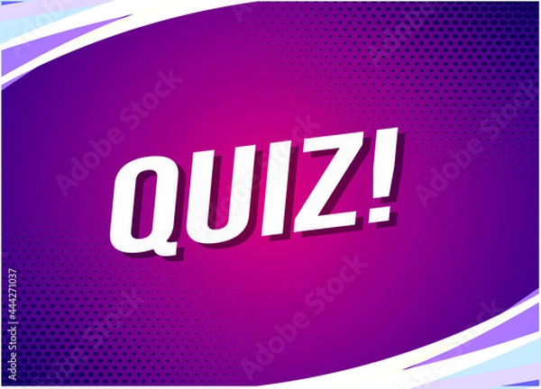 Fototapeta quiz word concept vector illustration with lines 3d style for social media landing page, template, ui, web, mobile app, poster, banner, flyer, background, gift card, coupon, label, wallpaper