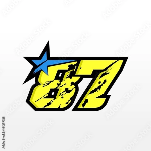 Fototapeta Simple Star Racing Number 87