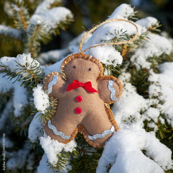 Fototapeta Image of soft toys. Handmade.