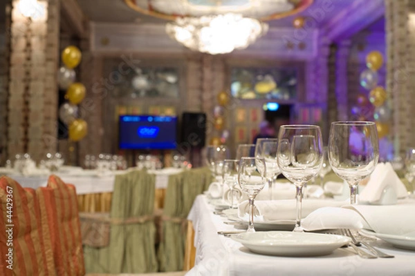 Obraz Banquet table in a restaurant