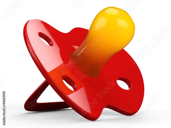 Obraz 3D Baby's dummy on white isolated background.