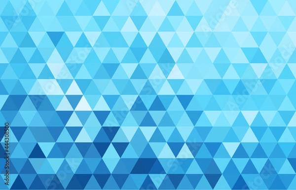 Fototapeta Abstract geometry  triangle  white and blue pattern background.vector