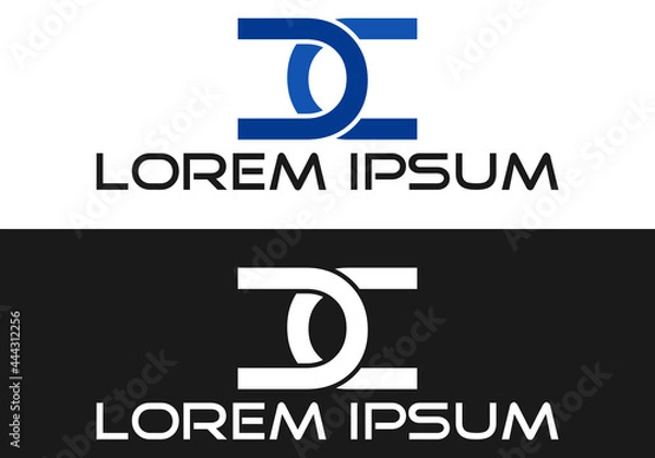 Obraz Initial based clean and minimal Logo. CC letter Logo Editable in Vector Format in Black and Color logo