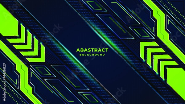 Fototapeta Abstract Dark blue and green luxury background