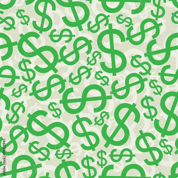 Obraz Seamless background with dollar signs