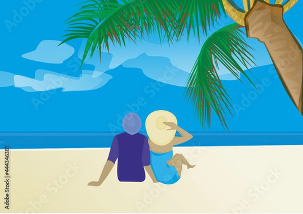 Obraz couple on the beach