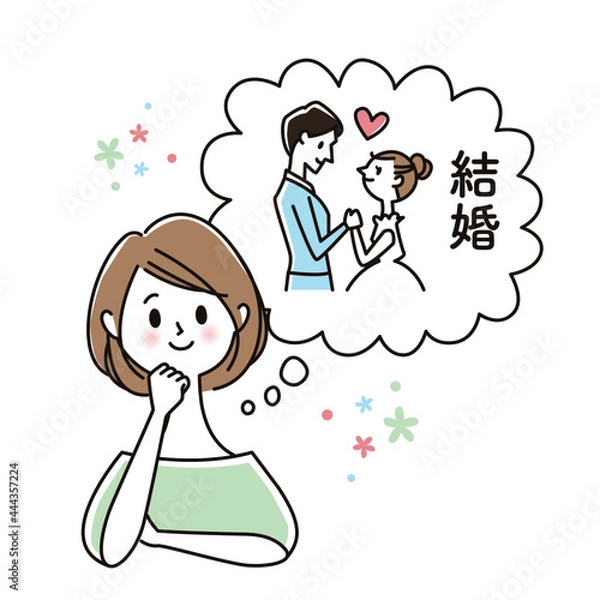 Obraz 将来の結婚を想像する女性