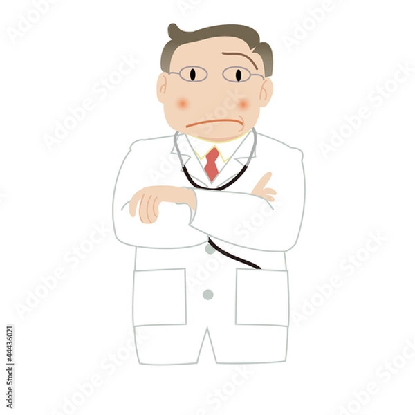 Obraz 腕組みをして考える医師