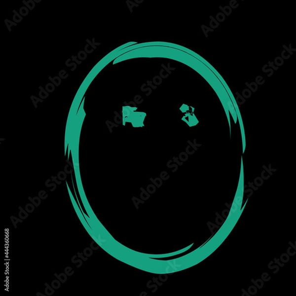 Obraz abstract face design with one line