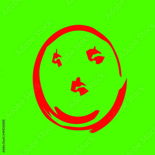 Obraz abstract face design with one line