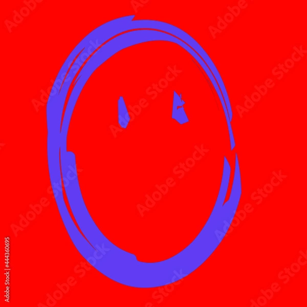 Obraz abstract face design with one line