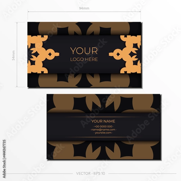 Fototapeta Luxurious postcard design with abstract vintage mandala ornament. Can be used as background and wallpaper. Elegant and classic vector elements are great for decoration.