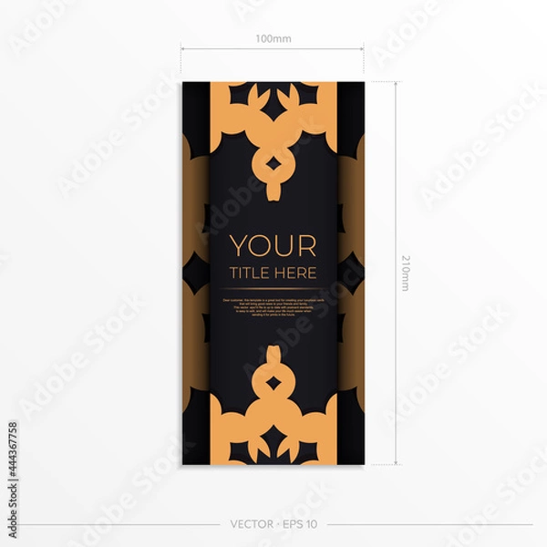 Fototapeta Luxurious postcard design with abstract vintage mandala ornament. Can be used as background and wallpaper. Elegant and classic vector elements are great for decoration.