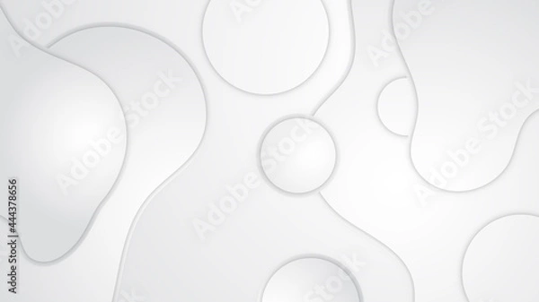 Fototapeta Abstract modern white geometric abstract shape with futuristic concept background