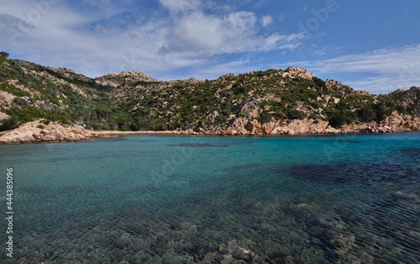 Obraz Cala Brigantina beach, little cove in Caprera island, Sardinia