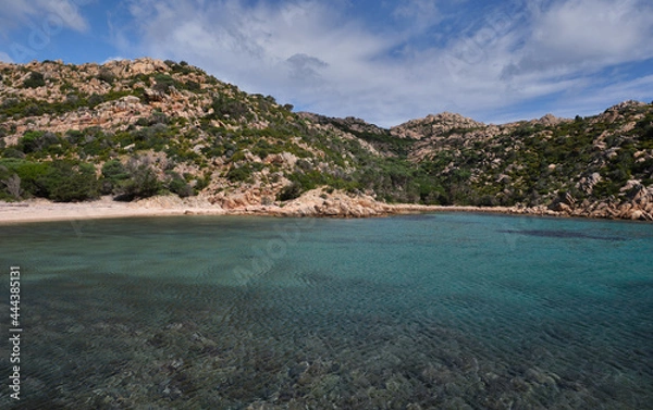 Obraz Cala Brigantina beach, little cove in Caprera island, Sardinia