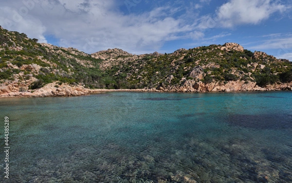 Obraz Cala Brigantina beach, little cove in Caprera island, Sardinia