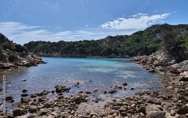 Obraz Cala Brigantina beach, little cove in Caprera island, Sardinia