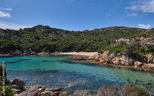 Obraz Cala Brigantina beach, little cove in Caprera island, Sardinia