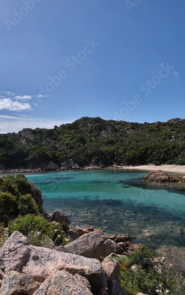 Obraz Cala Brigantina beach, little cove in Caprera island, Sardinia