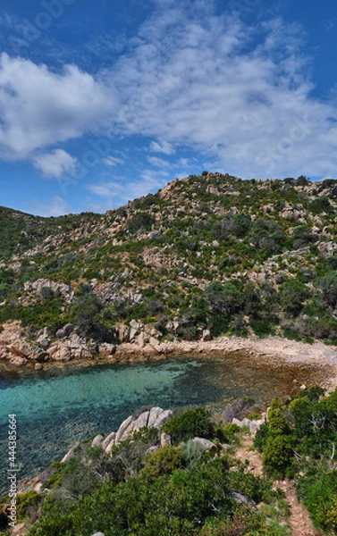 Obraz Cala Brigantina beach, little cove in Caprera island, Sardinia