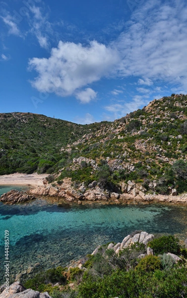Obraz Cala Brigantina beach, little cove in Caprera island, Sardinia