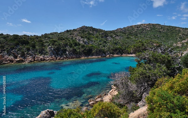 Obraz Cala Brigantina beach, little cove in Caprera island, Sardinia
