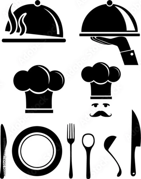 Obraz restaurant menu design with cutlery