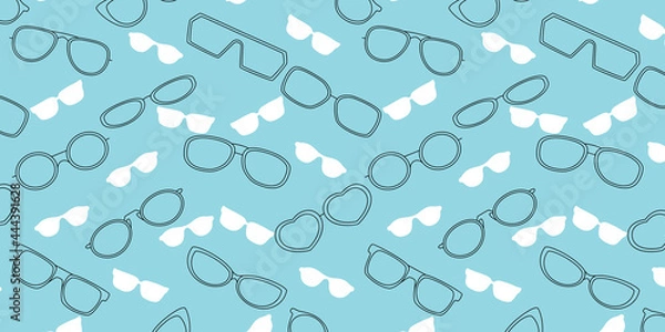 Obraz Vector colorful glasses accessories stripes seamless pattern. Great for eyewear themed fabric, wallpaper, packaging.