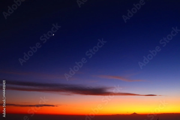 Obraz 筑波山から望むマジックアワーの風景