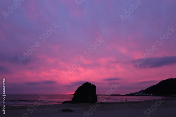 Obraz 稲佐の浜の夕景