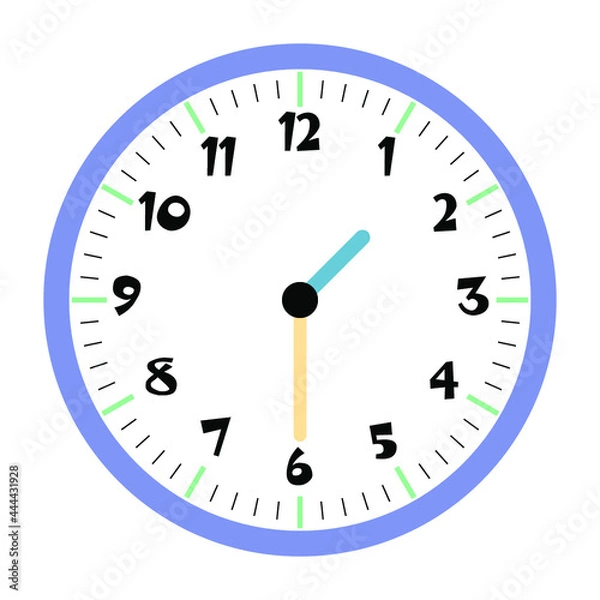 Obraz Clock vector 1:30am or 1:30pm