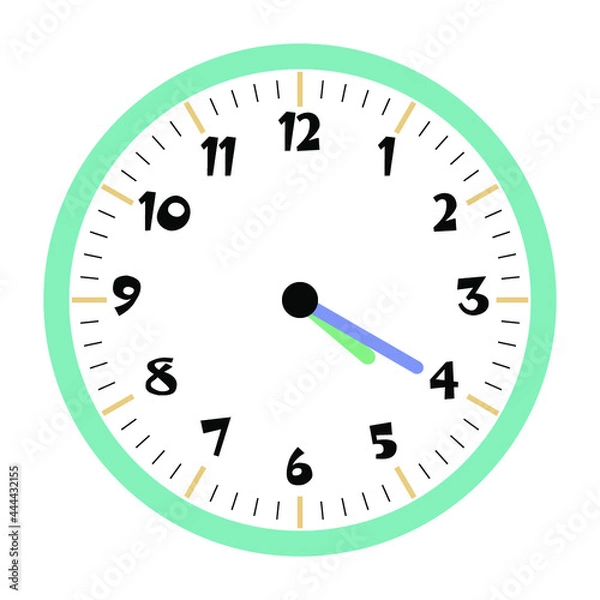 Obraz Clock vector 4:20am or 4:20pm
