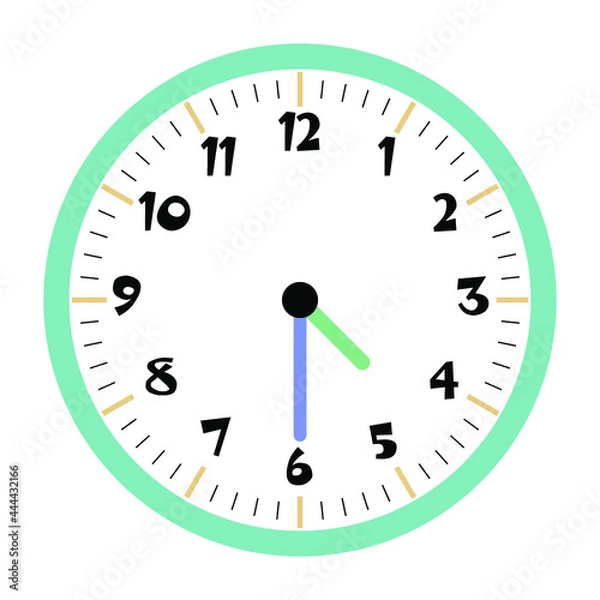 Obraz Clock vector 4:30am or 4:30pm