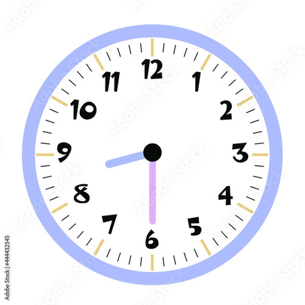 Obraz Clock vector 8:30am or 8:30pm